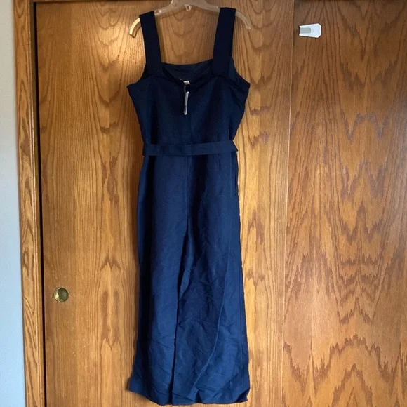 Brooks Brothers Navy Linen Jumpsuit, size 14 - Picture 5 of 9